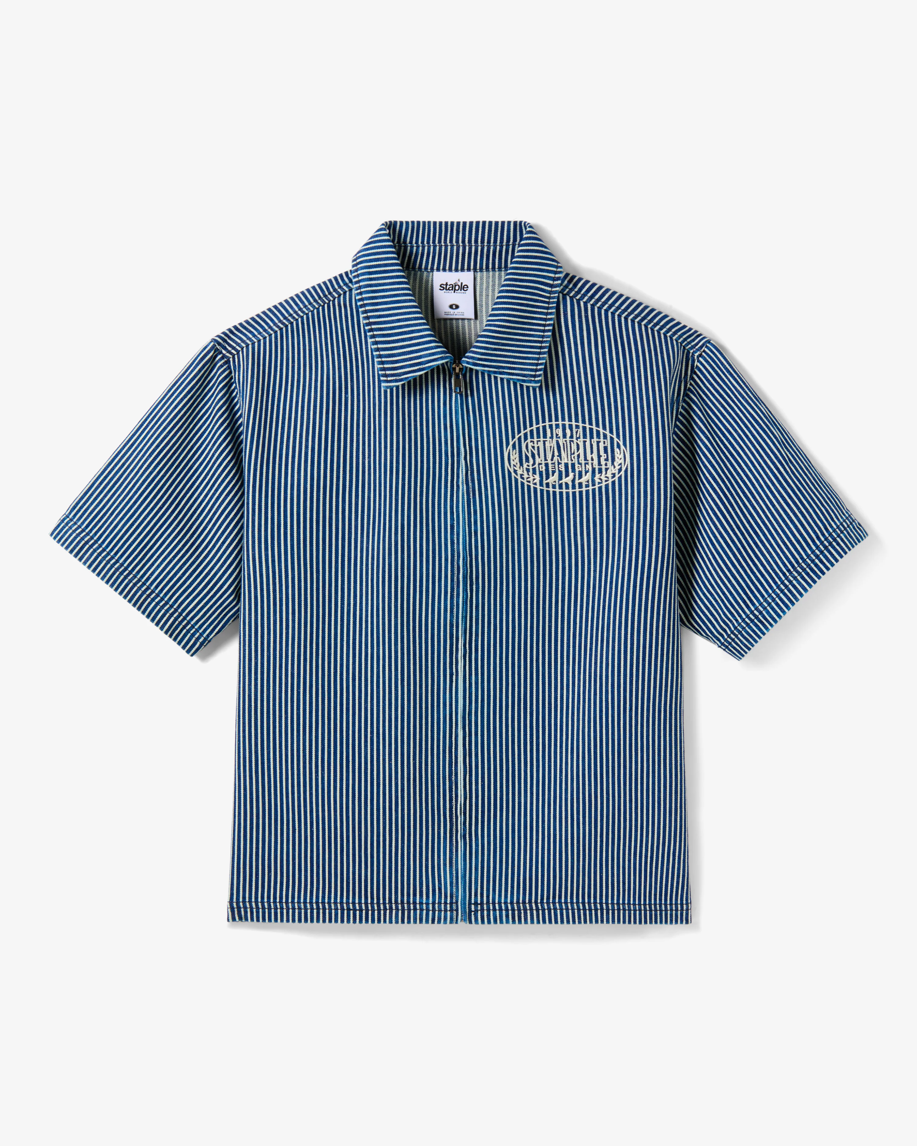 Zip Denim Work Shirt
